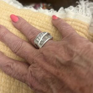 Silver Geometric Ring